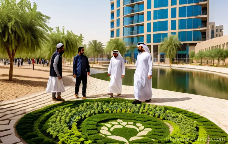 생태계 복원 기술과 해양 보호 - **Underwater Heroes of the Arabian Gulf:** An ethereal and vivid underwater scene in the crystal-cle...