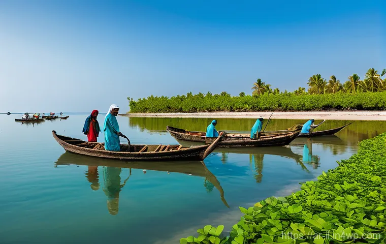 생태계 복원 기술의 글로벌 사례 분석 - Image Prompt 1: Flourishing Arabian Mangrove Coastline**